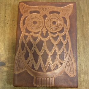 Genuine leather owl journal BNWT